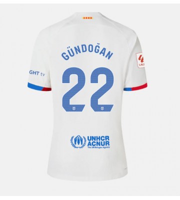 Lacne Ženy Futbalové dres Barcelona Ilkay Gundogan #22 2023-24 Krátky Rukáv - Preč